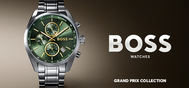 BOSS Grand Prix Men's Chronograph Green Dial & Stainless Steel Watch