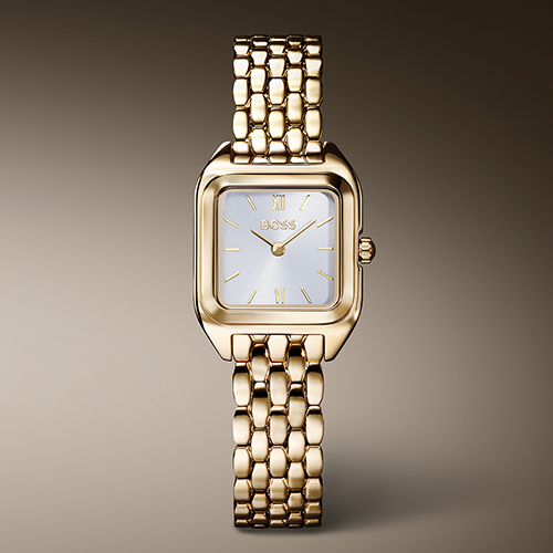 Boss Mae Petite Women's Silver Dial Gold Tone Bracelet Watch