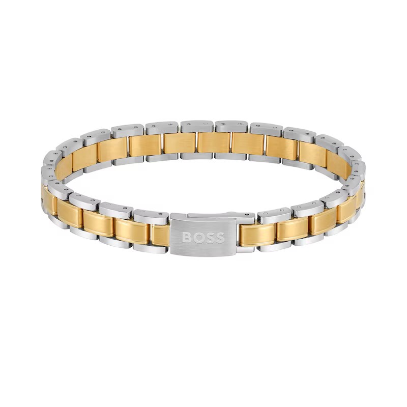 BOSS Essentials Men's Two Tone Bracelet