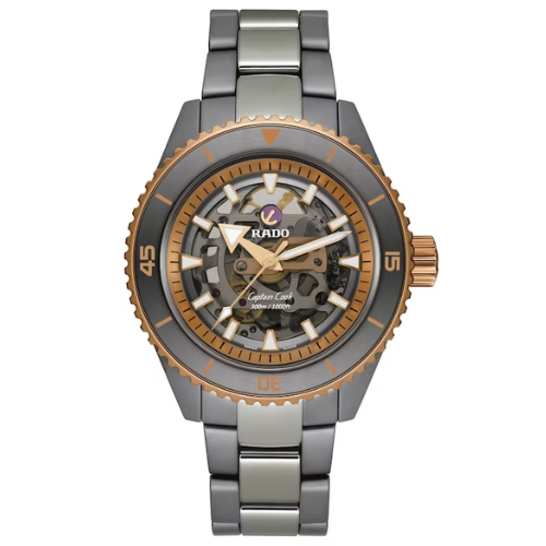 Rado Captain Cook High Tech Ceramic Skeleton Bracelet Watch