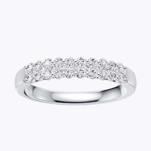 Platinum Three Row Eternity 0.50ct Diamond Ring
