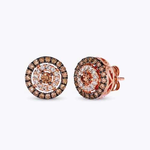 Le Vian 14ct Rose Gold 0.69ct Chocolate Diamond Earrings