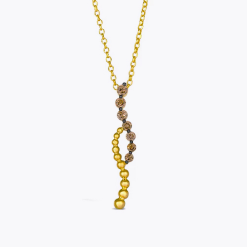 Le Vian 14ct Yellow Gold 0.40ct Chocolate Diamond Twisted Pendant Necklace