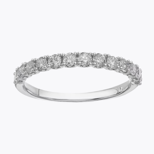 18ct White Gold Round Cut Eternity 0.50ct Diamond Ring