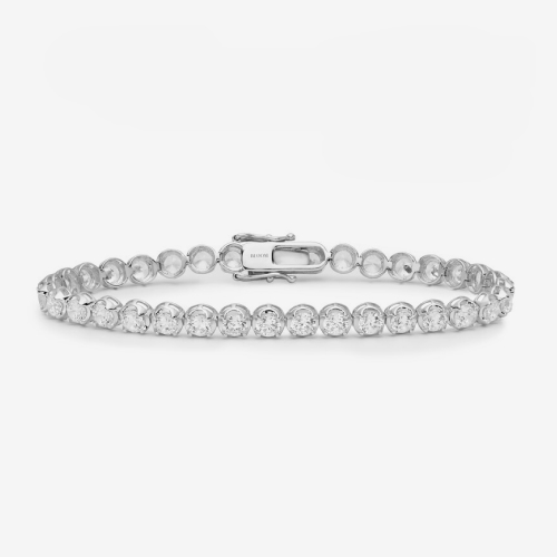 BLOOM 9ct White Gold 7ct Lab Grown Diamond Buttercup Bracelet