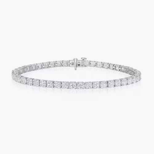 BLOOM Venice 14ct White Gold 11.50ct Lab Grown Diamond Radiant Pavé Bracelet