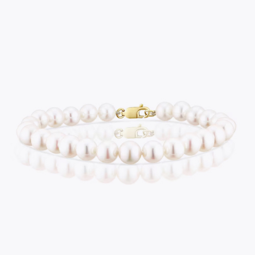 9ct Yellow Gold 7 Inch Pearl Strand Bracelet 9ct Yellow Gold 7 Inch Pearl Strand Bracelet
