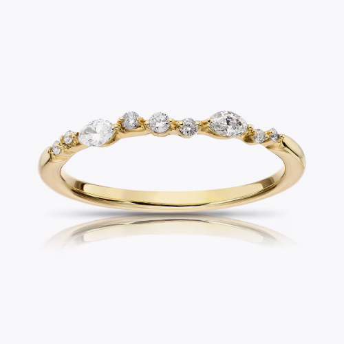9ct Yellow Gold Eternity 0.12ct Diamond Ring