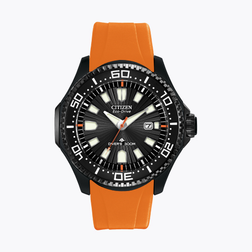 Citizen Promaster Diver E-Drive Men's Orange PU Strap Watch