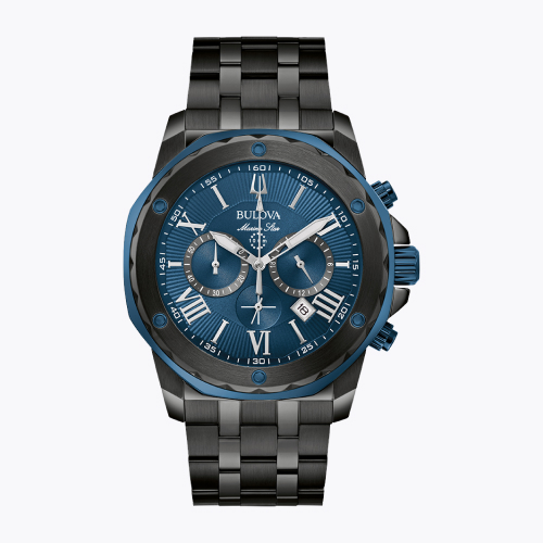 Bulova Marine Star Men's Black IP Stainless Steel Watch
