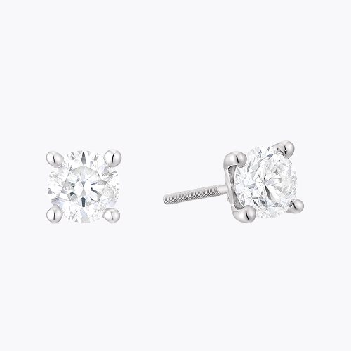 Platinum 1ct Diamond Solitaire Stud Earrings Platinum 1ct Diamond Solitaire Stud Earrings