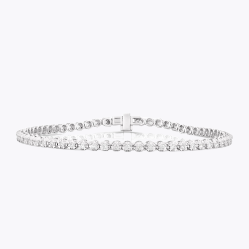 Platinum 1ct Diamond Certified Claw Set Bracelet