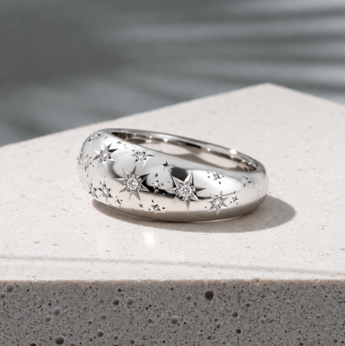 KLEORA Pure Modern Electrum™ Diamond Star Burst Ring KLEORA Pure Modern Electrum™ Diamond Star Burst Ring