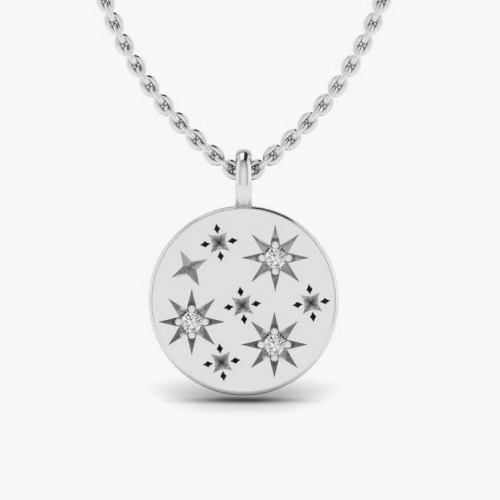 KLEORA Pure Modern Electrum™ Diamond Star Burst Disc Pendant KLEORA Pure Modern Electrum™ Diamond Star Burst Disc Pendant