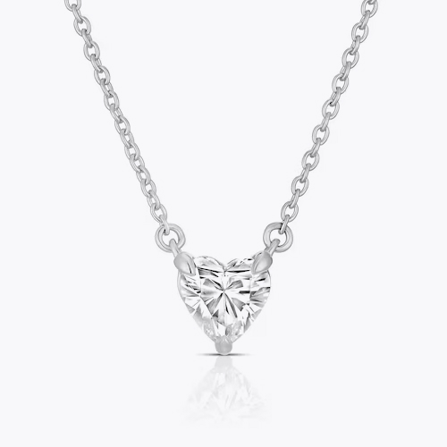 BLOOM Florence 14ct White Gold 0.50ct Lab Grown Diamond Heart Pendant