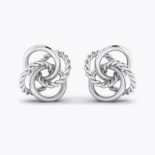 KLEORA Pure Modern Electrum™ Rope & Polished Twist Knot Stud Earrings KLEORA Pure Modern Electrum™ Rope & Polished Twist Knot Stud Earrings