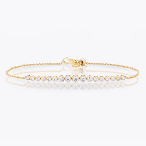 BLOOM Seville 14ct Yellow Gold True Seamless 1.33ct Lab Grown Diamond Round Tennis Bracelet