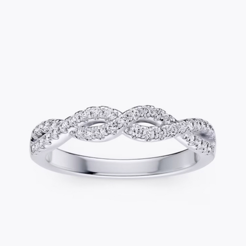 Platinum Twisted Eternity 0.25ct Diamond Ring Platinum Twisted Eternity 0.25ct Diamond Ring