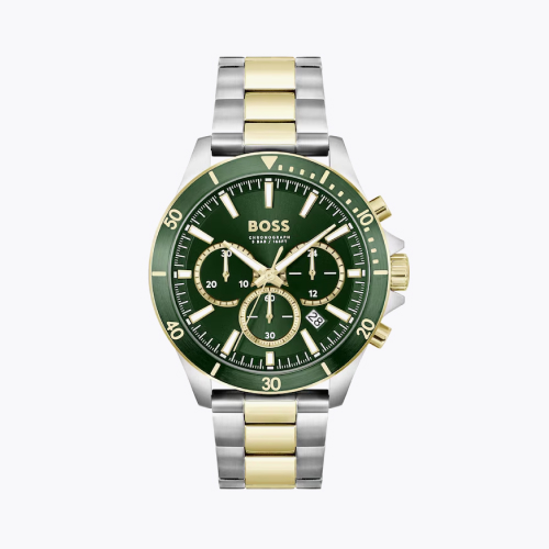 BOSS Troper Green Dial & Two Tone Bracelet Exclusive Watch