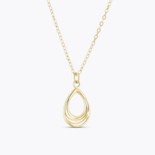 9ct Yellow Gold Polished Open Teardrop Pendant 9ct Yellow Gold Polished Open Teardrop Pendant