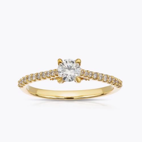 Engagement Ring 18ct Yellow Gold 0.50ct Solitaire Diamond Ring