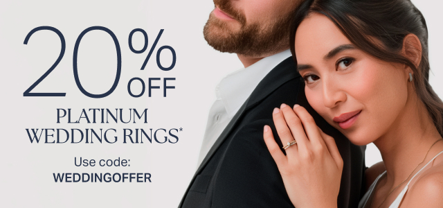 20% OFF PLATINUM WEDDING RINGS*