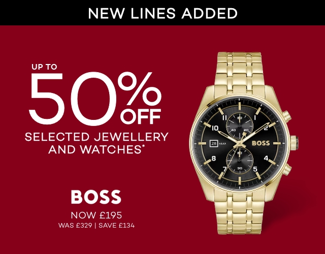 UP TO 50% OFF SELECTED JEWELLERY AND WATCHES*