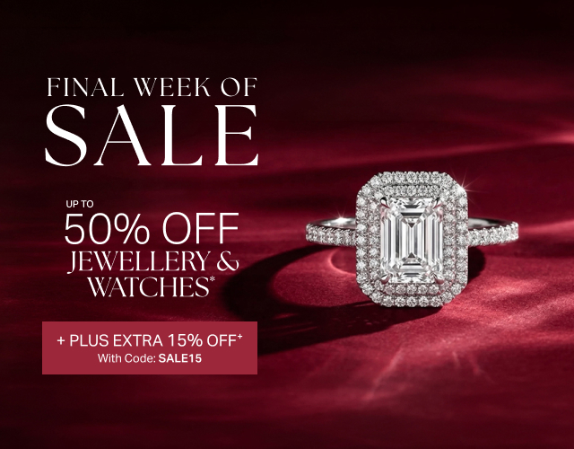 FINAL WEEK OF SALE UP TO 50% OFF JEWELLERY & WATCHES*