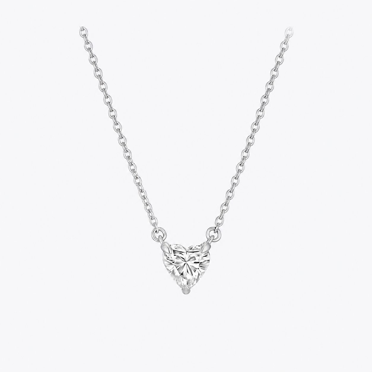 BLOOM Florence 14ct White Gold 0.50ct Lab Grown Diamond Heart Pendant