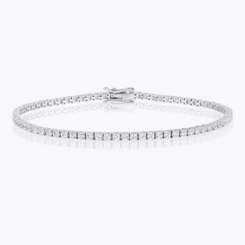 BLOOM The Tennis Collection 18ct White Gold 3ct Lab Grown Diamond Tennis Bracelet