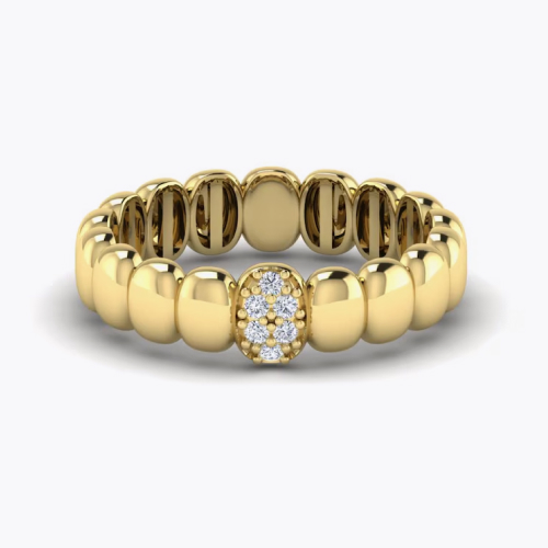 KLEORA AURORA Modern Electrum™ Diamond Ring