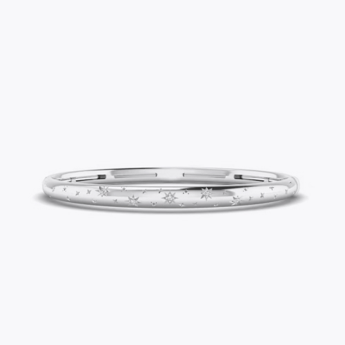 KLEORA Pure Modern Electrum™ Diamond Star Burst Bangle