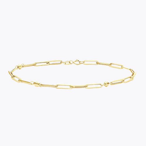 9ct Yellow Gold 6.8 Paper Link Bracelet