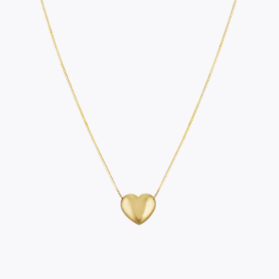 9ct Yellow Gold Heart Slider Pendant