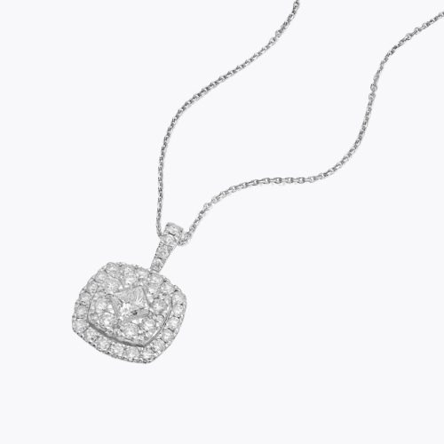 Platinum 1ct Diamond Pear Cluster Stud Earrings