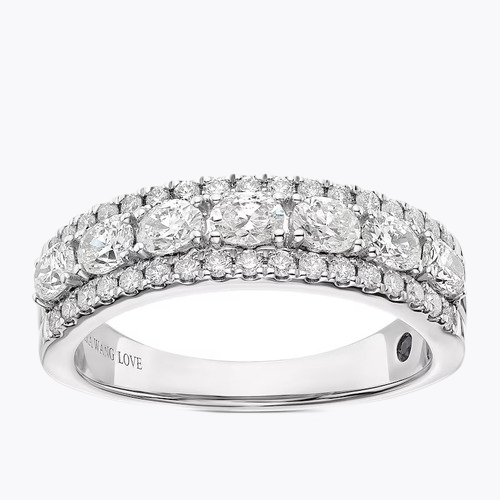 Vera Wang Platinum Oval Eternity 0.95ct Diamond Ring
