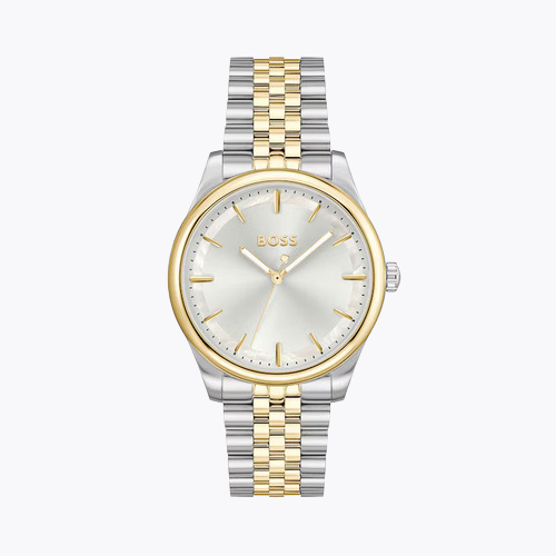 BOSS Graceful Two Tone Stainless Steel & Light Gold IP Bracelet Watch