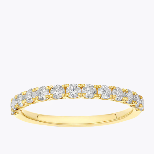 18ct Yellow Gold Round Cut Eternity 0.50ct Diamond Ring