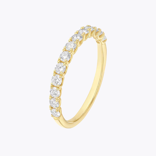 18ct Yellow Gold Round Cut Eternity 0.50ct Diamond Ring