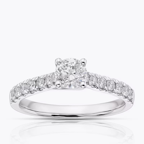 Engagement Ring Platinum Solitaire 0.75ct Diamond Ring