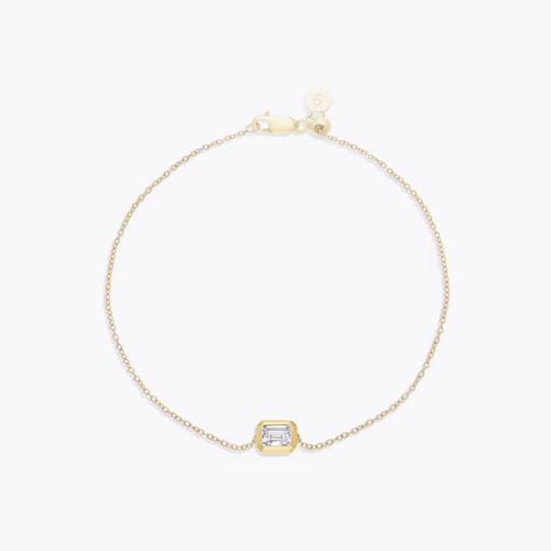 BLOOM Seville 14ct Yellow Gold Seamless 0.50ct Lab Grown Diamond Emerald Bracelet