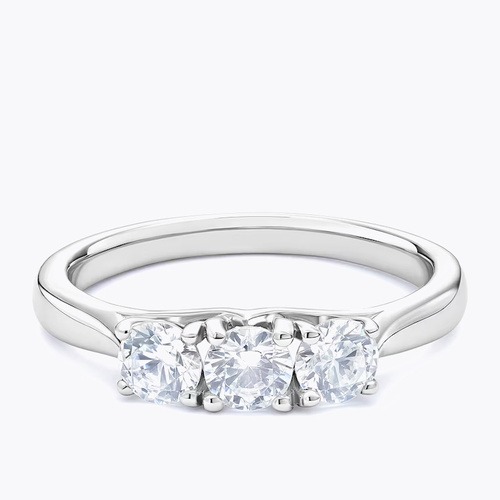 Engagement Ring Origin Platinum Trilogy 0.75ct Diamond Ring