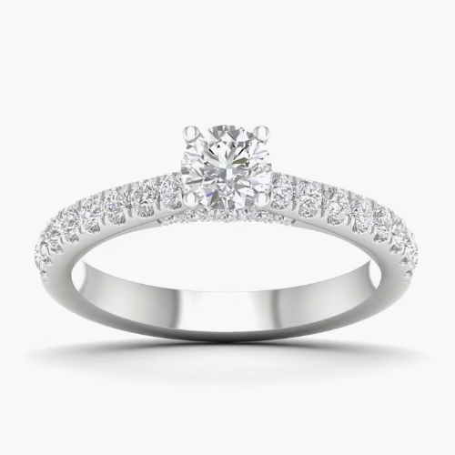 18ct White Gold & Platinum 1ct Diamond Solitaire Ring
