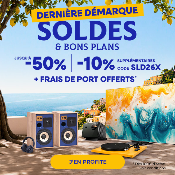 Dernière démarque. Soldes & Bons Plans. Jusqu'à -50% + frais de port offerts. -10% supplémentaires avec le code SLD26X. J'en profite. 