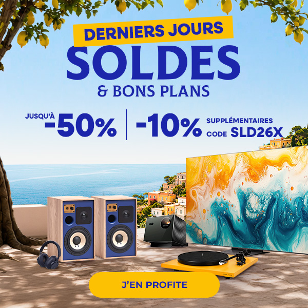 Dernière démarque. Soldes & Bons Plans. Jusqu'à -50% + frais de port offerts. -10% supplémentaires avec le code SLD26X. J'en profite. 