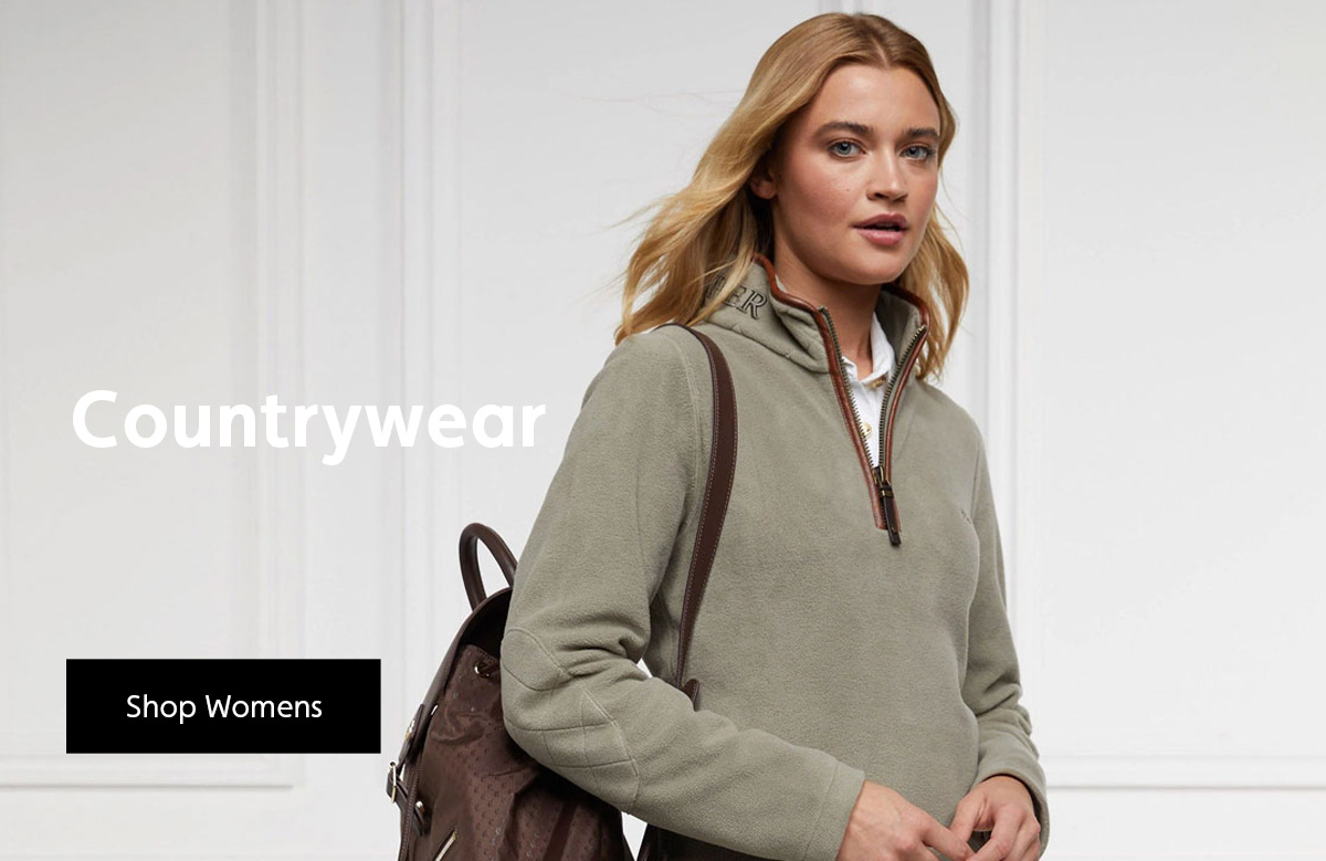Female model wears Holland & Cooper fleece with titling Countrywear - shop women.