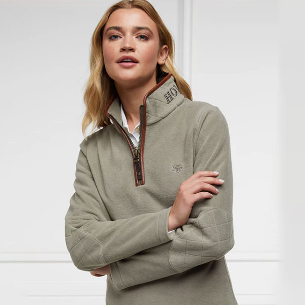 Holland Cooper Women's Country Half Zip Fleece Sage
