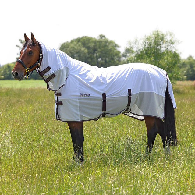 Shires Tempest Original Fly Mesh Combo Rug White/Burgundy