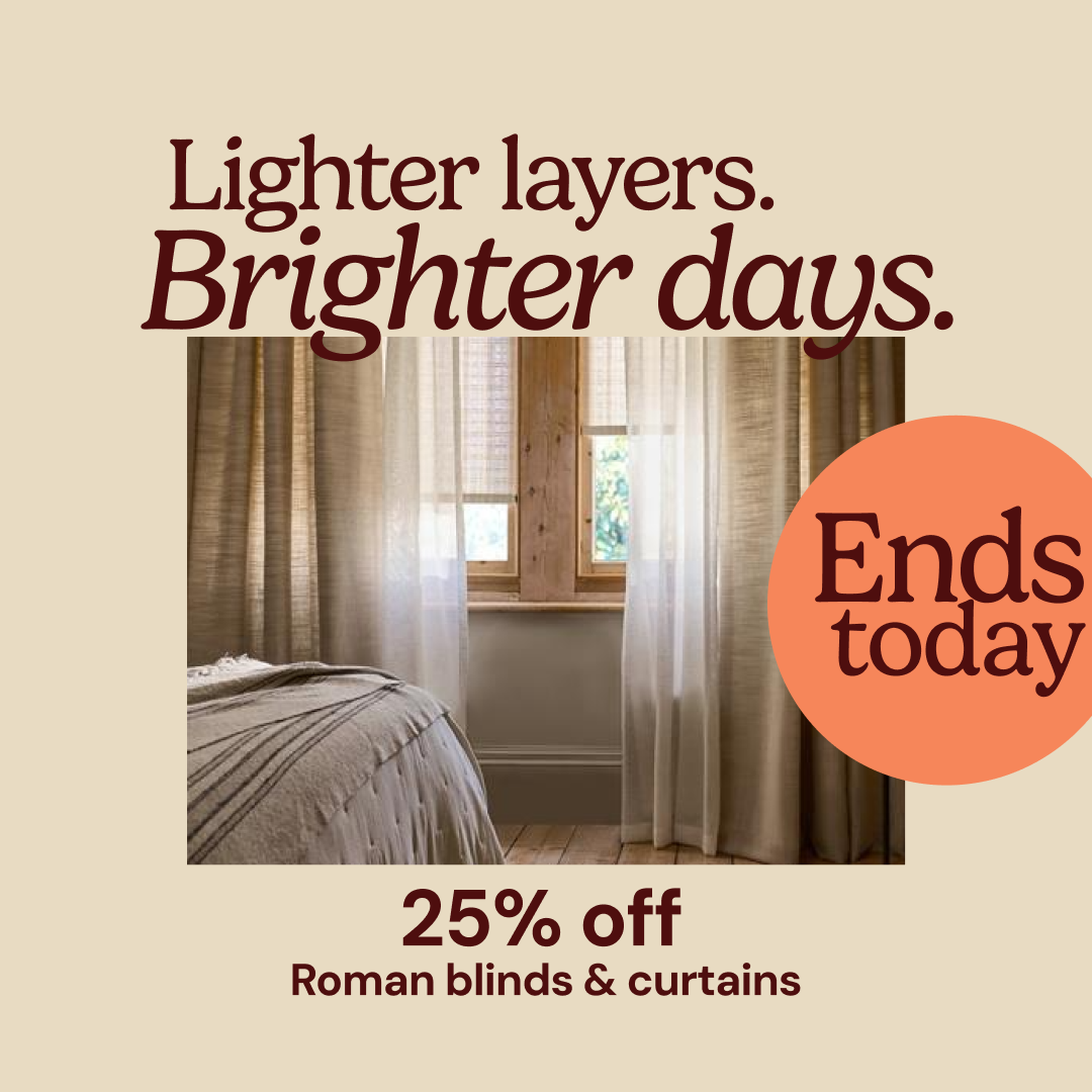 How to layer roman blinds & curtains