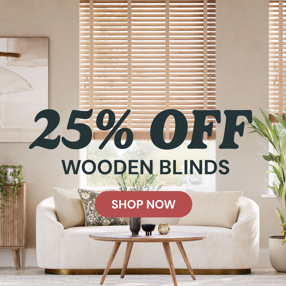 25% off Wooden Blinds